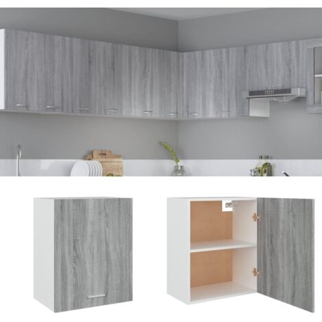 vidaXL Armoire suspendue "Lyon" Gris Sonoma 50 x 31 x 60 cm Bois d'ingénierie