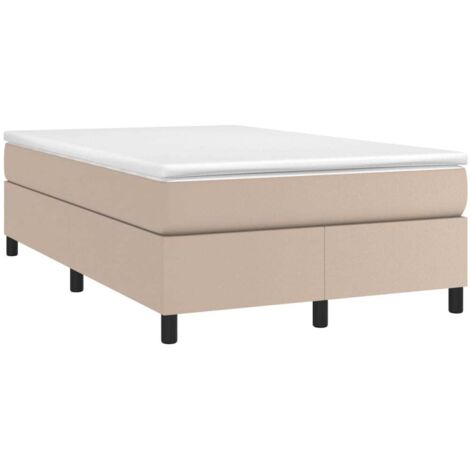 Sommier à lattes de lit avec matelas Cappuccino 120x200 cm vidaXL