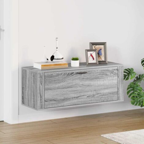Armoire à chaussures murale Sonoma gris 100x35x38 cm vidaXL