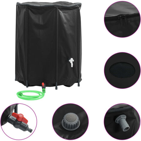 Réservoir d'eau avec robinet pliable 1250 L PVC vidaXL