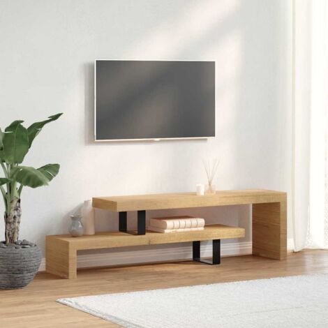 Vidaxl – Meuble TV en bois de manguier massif – Longueur ajustable – Design artisanal unique – Assemblage facile – Élégant et robuste (1/10)