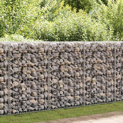 Vidaxl – Mur à gabion 80x20x100 cm – Acier galvanisé antirouille – Grille renforcée avec couvercles – Pour murs de soutènement stables