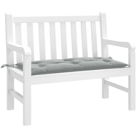 vidaXL Coussin de banc de jardin gris clair mélangé 100x50x7 cm tissu