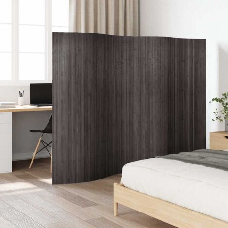 Vidaxl – Cloison de séparation en bambou gris 250 x 165 cm – Écran d'intimité opaque – Support non-tissé – Flexible et enroulable