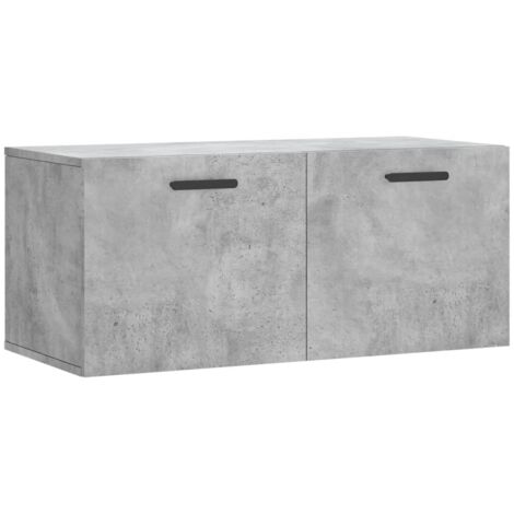Armoire murale gris béton 80x36,5x35 cm bois d'ingénierie vidaXL (1/5)