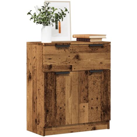 Vidaxl – Buffet en bois d'ingénierie 60x30x70 cm – Style vintage – Grand espace de rangement – Surface résistante à l'humidité (1/6)