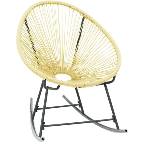 Chaise d'extérieur Acapulco Résine tressée Beige vidaXL