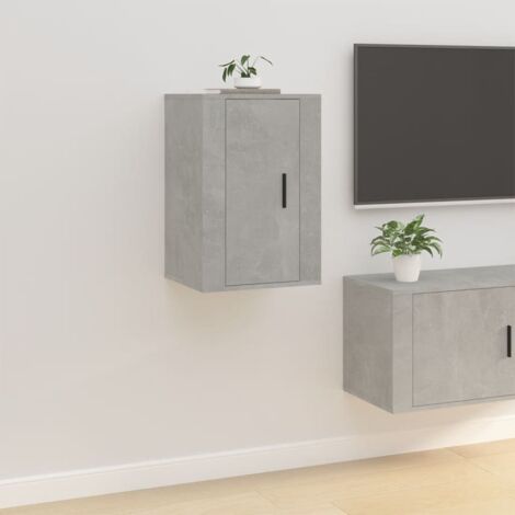 Meuble TV mural Gris béton 40x34,5x60 cm vidaXL (1/5)