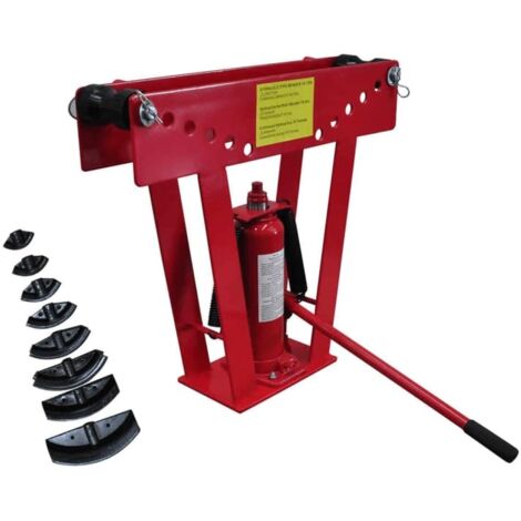 Vidaxl – Cintreuse hydraulique 16 tonnes – 8 matrices pour tuyaux de 15 à 80 mm – Construction en acier robuste – Angle de pliage jusqu'à 90°