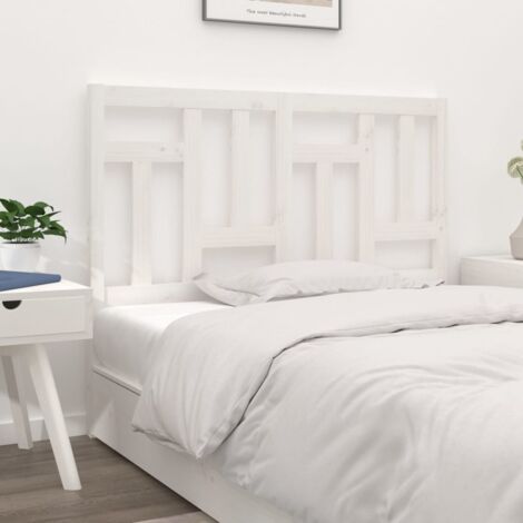 Tête de lit Blanc 145,5x4x100 cm Bois massif de pin vidaXL
