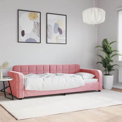 Lit de repos sans matelas rose 80x200 cm velours vidaXL