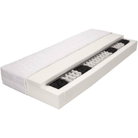 vidaXL Matelas 100 x 200 cm 7 zones Ressort ensaché 20 cm H2
