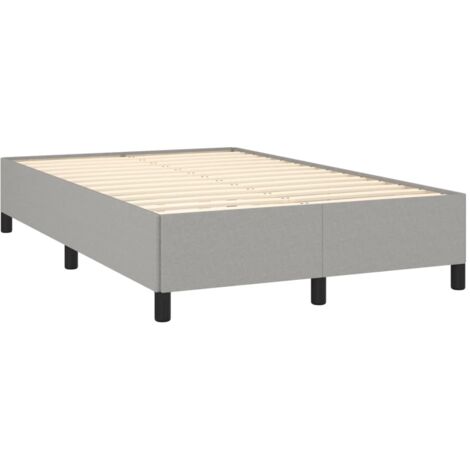 Cadre de lit sans matelas gris clair 120x190 cm tissu vidaXL