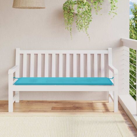 Coussin de banc de jardin turquoise 150x50x4 cm tissu oxford vidaXL