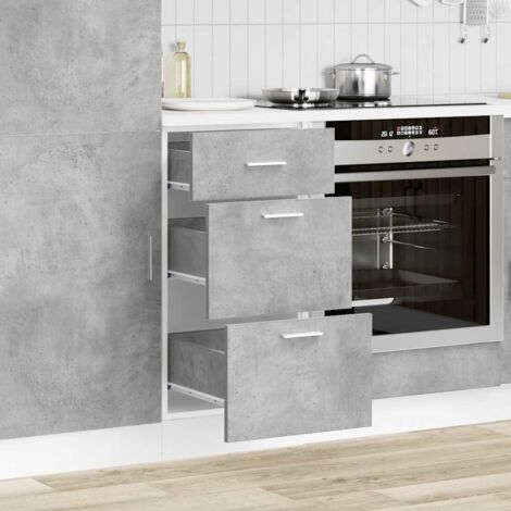 vidaXL Armoire de plancher gris 40x46x81,5 cm bois d'ingénierie
