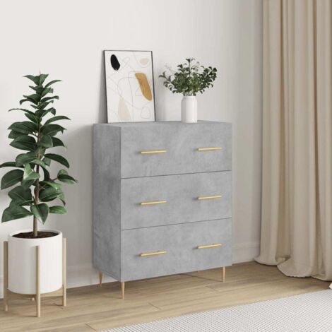Buffet gris béton 69,5x34x90 cm bois d'ingénierie vidaXL (1/5)
