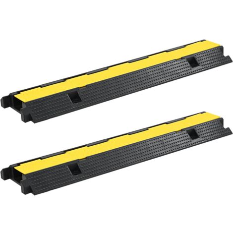 Rampe de protection de câble 2 pcs 1 canal caoutchouc 100 cm vidaXL