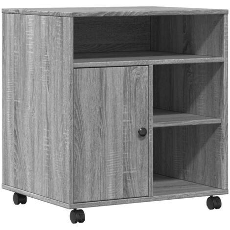 Support d'imprimante avec roulettes sonoma gris 60x50x67 cm vidaXL