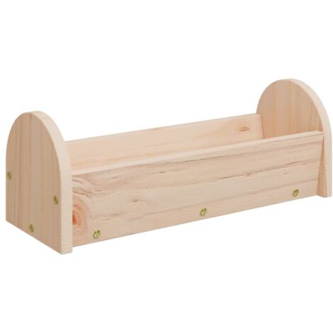 vidaXL Mangeoire à foin pour lapins 28x10x10 cm bois massif de sapin