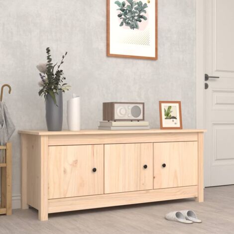 Vidaxl – Armoire à chaussures en bois de pin massif 110x38x45,5 cm – 6 compartiments – Anti-poussière – Rangement efficace et décoratif