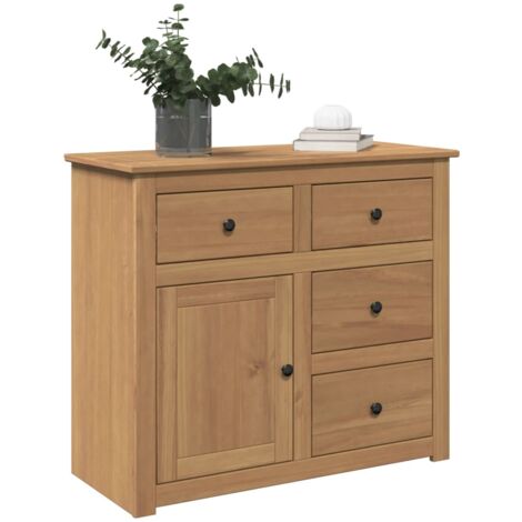 vidaXL Buffet avec tiroirs PANAMA 93x40x80 cm bois massif de pin (1/6)