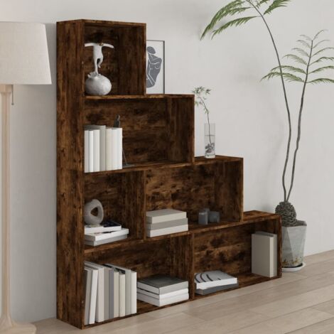 vidaXL Armoire à livres Chêne fumé 155x24x160 cm