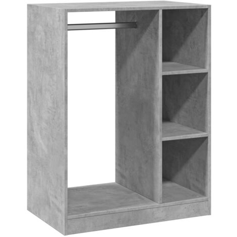 Garde robe gris béton 77x48x102 cm bois d ingénierie (1/5)