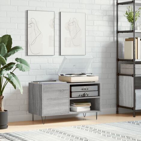 vidaXL Armoire à disques sonoma gris 85x38x48 cm bois