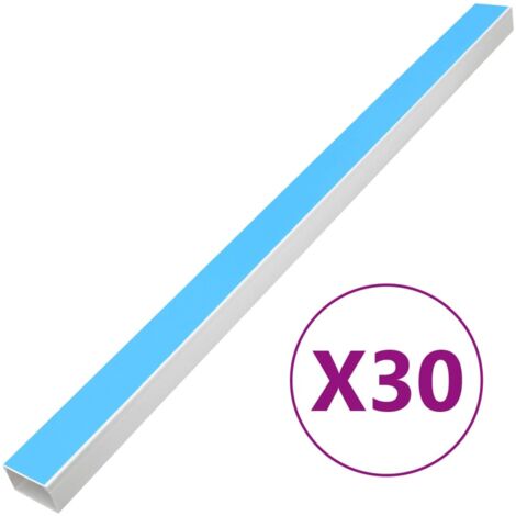 Goulotte de câble auto-adhésive 60x60 mm 30 m PVC vidaXL