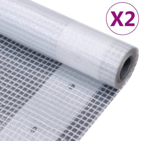 Bâches Leno 2 pcs 260 g/m² 4x15 m Blanc vidaXL255407