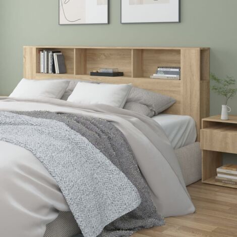 Armoire de tête de lit chêne sonoma 200x18,5x104,5 cm vidaXL