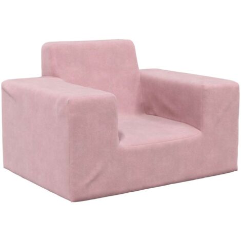 Canapé pour enfants Rose Peluche douce vidaXL253389 (1/5)