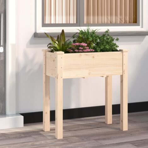 Jardinière avec doublure 71x37x76 cm bois massif de sapin vidaXL