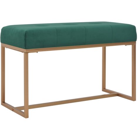 Vidaxl – Banc enfant 80 cm en velours vert – Cadre en fer enduit de poudre – Tapisserie douce et confortable – Pour salon ou entrée