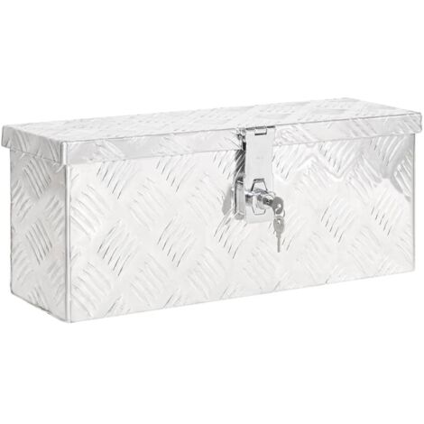 Vidaxl – Boîte de rangement aluminium 50x15x20,5 cm – Résistante à la rouille – Système de verrouillage – Pour outils et accessoires