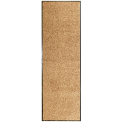 Vidaxl – Paillasson lavable crème 60x180 cm – Support PVC antidérapant – Absorption 2,5 L/m² – Lavable en machine pour intérieur/extérieur