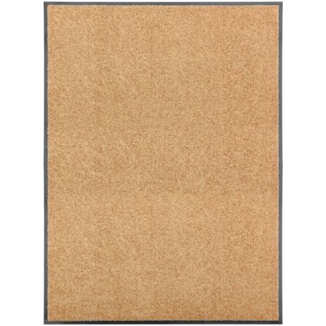 Paillasson lavable Crème 90x120 cm vidaXL