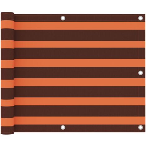 Brise vue pour balcon Écran de jardin - Orange et marron 75x400 cm Tissu Oxford vidaXL