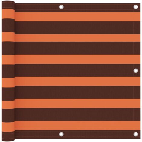 Écran de balcon Orange et marron 90x300 cm Tissu Oxford vidaXL
