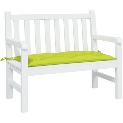 Coussin de banc de jardin vert brillant 100x50x7cm tissu oxford vidaXL
