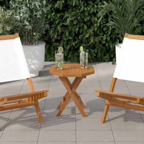 Dessus de table 40x40x2,5 cm octogonal bois de teck massif vidaXL