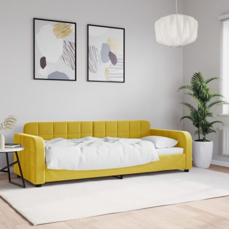 Lit de repos sans matelas jaune 80x200 cm velours vidaXL