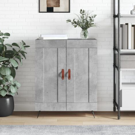 Buffet gris béton 69,5x34x90 cm bois d'ingénierie vidaXL (1/5)