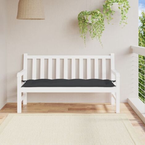 vidaXL Coussin de banc de jardin noir 150x50x7 cm tissu oxford (1/6)