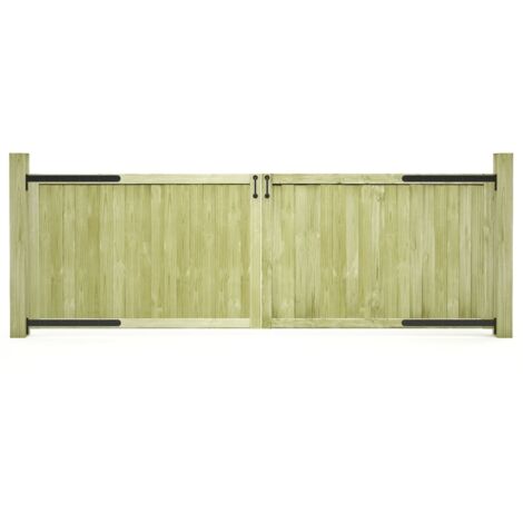 Vidaxl – Portillon bois de pin imprégné 150x100 cm – Résistant aux intempéries – Lot de 2 – Charme rustique pour jardin ou patio