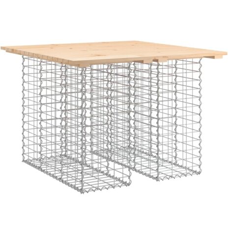 vidaXL Table de jardin Gabion Design 100x102x72 cm Bois massif Pin (1/5)