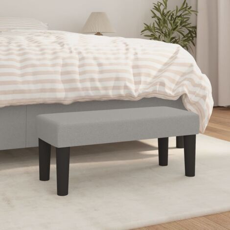vidaXL Banc Gris clair 70x30x30 cm Tissu