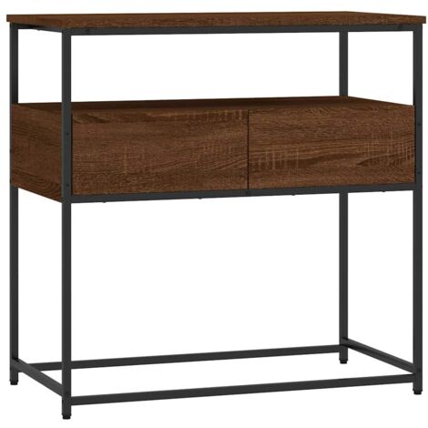 Table console chêne marron 75x40x75 cm bois d'ingénierie vidaXL