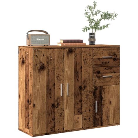 Buffet vieux bois 91x29,5x75 cm bois d'ingénierie vidaXL