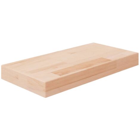 vidaXL Panneau d'étagère 40x20x4 cm Bois de chêne massif non traité (1/4)